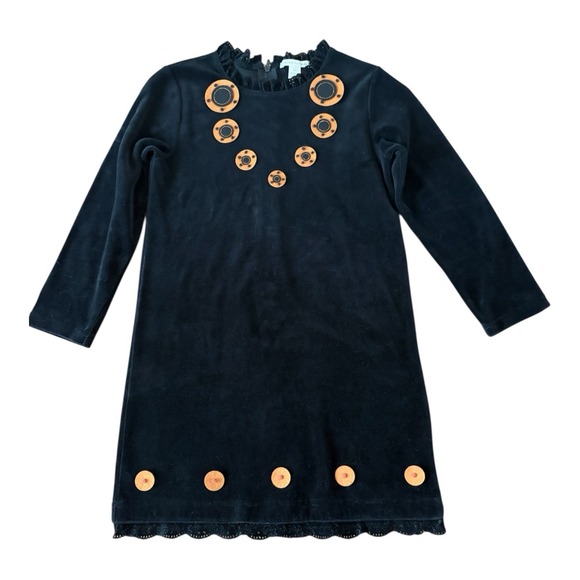 Pottery Barn Other - POTTERY BARN Kids Butterfly Dress Size 4-6 Black Orange Velvet Costume Only READ